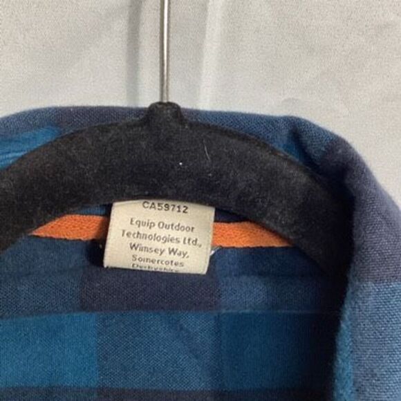 Rab Boundry Mens Flannel Button Down Shirt Sz M Blue - Picture 9 of 9